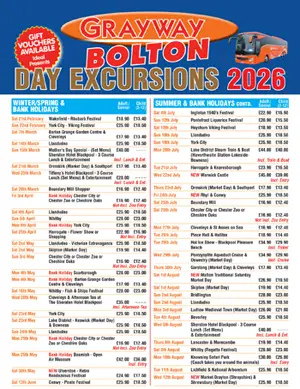 Bolton Day Excursions 2026